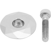 Aluminum Alloy Bike Headset Top Cap Silver Lightweight Headset Stem Top Cover With Bolts Headset Stem Top Hat Bike Accessories