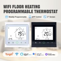 Tuya WiFi Smart Thermostat AC230V 3A 16A for Electric Floor Heating with APP Remote & via Alexa Google Assistant Voice Control