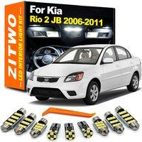 ZITWO 8Pcs For Kia Rio 2 MK2 JB 2006 2007 2008 2009 2010 2011 LED Bulb Interior Reading Dome Light Kit Plate Trunk Lamp Canbus