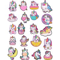 20pcs Cute Animals Unicorns Boys Girls Shoe Charms Horse Garden Shoe Accessories Decorations for Kids Birthday Gift