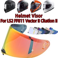 Helmet Visor For LS2 FF811 Vector II Citation II Helmet Lens Anti-Fog Anti-Scratch Anti-UV Motorcycle Shield Accessories