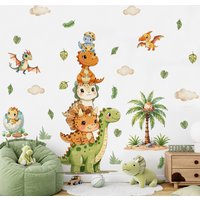 Cartoon Dinosaur Park Wall Stickers For Children's Room Baby Room Bedroom Living Room Wall Stickers Wall Art Mural Painting