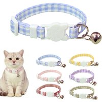 Adjustable Elastic Cat Collar with Bell Small Dog Kitten Mesh Safety Necklace Pet Supplies Kitten Accessories
