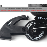 〔E〕Universal Roller Skate Brakes Stopper Replacement Kids Inline Skate Brake Roller Skate Block Pads Improving Safety〔Winter5〕
