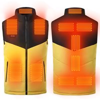 New Men'S Winter Thick And Loose Casual Stand Up Collar Electric Vest Intelligent 11 Zone Heating Warm Waistcoat (No Power Bank)