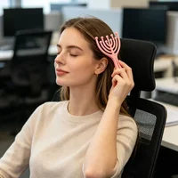 10 Claws Steel Ball Handheld Head Massager with Scalp Comb Neck Roller for Relaxing Spa Hair Care Stress Relief