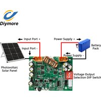 100W MPPT Solar Controller Board 10A 11-45V 12V 24V Battery Regulator with Multi-Peak Tracking for RV Camping Off-Grid System