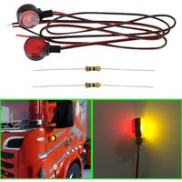 LED Simulation Plastic Side Lights for 1/14 Tamiya RC Truck Car For scania R730 R620 R470 56323 For man