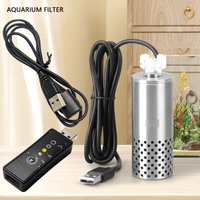 Aquarium electric oil removal film fish tank stainless steel USB filter self-priming floating head oil film processor