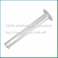 250mL Clear White Plastic Liquid Measurement Graduated Cylinder for Lab Set-A62I
