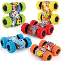 Mini voiture à inertie pour enfants, jouets de Collision, retournement automatique, voiture de course Double face, jouets interactifs amusants pour garçons et filles