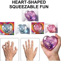 Needoh Good Vibes Only Sparkly Glitter Sensory Soothing Fidget Toy Multicolored Slow Rebound Squish Anxiety Relief Leisure Gif