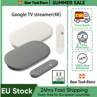 Google TV 4K Streamer Box, 4K HDR, 60 FPS, Dolby Dual, zintegrowany moduł Thread Matter, port Gigabit Ethernet, pilot z funkcją wyszukiwania głosowego i lokalizacji, 4 GB pamięci, 32 GB pamięci