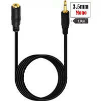 Gold-plated 3.5mm mono extension cable 3.5mm 1/8 "TS mini audio jack male and female copper wire