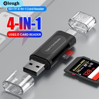 4 in 1 Multifunction Card Reader USB 2.0&Type C to SD Micro TF Card Reader for PC Laptop Smart Memory Cardreader SD Card Reader