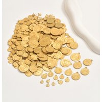 10pcs DIY Jewelry Accessories Brass Plated Head Coins Retro Gold Coins Jewelry Making Earrings, Necklaces, Pendants