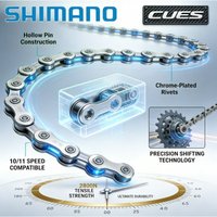 AliExpress Shimano SHIMANO ER8 CUES LG500 9/10/11 Speed Bike Chain for MTB Road Bike 124 Links E-bike Chain Mountain Bicycle Chain Original Parts