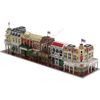 8121PCS Deluxe Main Street USA Bundle MOC Creative street view Model Building Block Architecture DIY Education AssemblyModel Toy