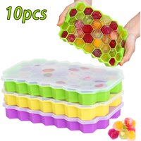 Honeycomb Ice Cube Tray 37 Lattice Food Grade Silicone Ice Cube Maker Mould with Lids Easily Removable Mould Ice Tray Mould