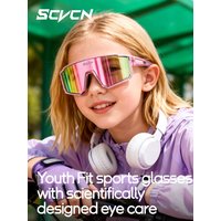 AliExpress SCVCN New Photochromic Children Cycling Glasses Teenager Outdoor Sports Sunglasses Boy Girls Road Bikes Cycling UV400 Eyewear