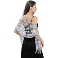 Glitter Sequins Bridal Cover Up Wedding Cape Bride Shawl Women Evening Dresses Shawl Banquet Party Capes Wraps Shiny Scarf