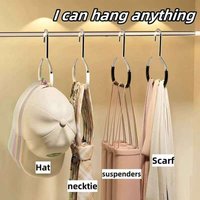 5pcs Circle Ring Hat Hanger Versatile Round Hook 8 Hats Display for Hats Ties Scarves Bags Strong Load-Bearing Non-Deformable