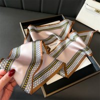 Imprime Floral 14X147 cm Long Ruban Foulard En Soie Femmes Cou Foulards Bandeau Femme Maigre Foulard Bandeau De Cheveux Cou Crav
