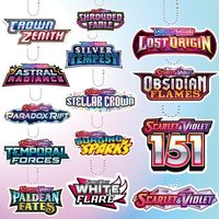 Cartoon Ptcg Card Series 151 Sv11 Logo Acrylic Keychain Pendant Hot Sale Anime Diy Fashion Car Key Ring Phone Charm Gifts Toys