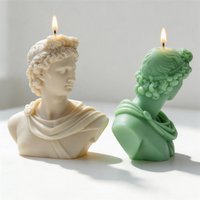 Apollo Bust Head Greek Statue Silicone Candle Mold Home Decor Classic Greek Mythology Apollo Sculpture Soy Wax Silicone Mould