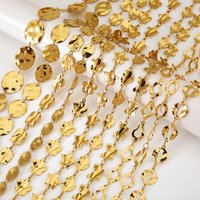 1 Meter Stainless Steel Chains PVD Butterfly Star Heart Link Chain for DIY Women Necklace Bracelet Jewelry Making Craft Supplies