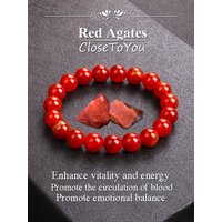 Natural Stone Beads Red Stripe Agate Charm Bracelet For Women Fashion Round Lace Carnelian Bangles Female Yoga Wristband Gift