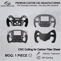 Custom CNC Carbon Fiber RC Steering Wheel: 3K Twill High-Strength Plate Cutting - Precision RC Car Parts per Your Design