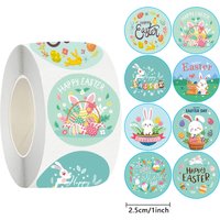 50-500pcs Happy Easter Stickers Cute Rabbit Stickers Gift Sealing Labels Baking Package DIY Wrapping Box Kids Gift Bag Decor