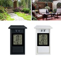 Digital Thermometer Display Max Min Greenhouse Garden Indoor Outdoor Wall Room Waterproof Wall Mounted