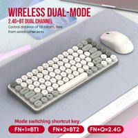 Friwol BT185 Bluetooth wireless keyboard and mouse set punk keycap laptop desktop office home silent mini