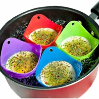 1/2/4Pcs Silicone Egg Poacher Poaching Pan Mold Kitchen Tool Accessory Cook Tools Gadget Kitchen Accessory Cooking Egg Gadgets