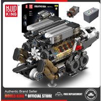 Mould King 10131 Technical Car Part Building Block W16 Engine for BGT Supercar Set Assembly Car Brick Toys Kids Christmas Gift