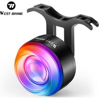 AliExpress West Biking WEST BIKING Bicycle Tail Light Intelligent Sensor Curved Surface Bike Rear Light Cycling Warning Light MTB Road Bike Accessories