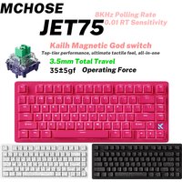 MCHOSE JET75 Magnetic Switch Gaming Keyboard Hall Effect Hot-Swappable Customized RGB Snap Tap 0.1ms Latency 8kHz Polling Rate