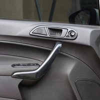 For Ford Fiesta MK6 2009-2016 Carbon Style Side Door Interior Armrest Power Window Lift Switch Buttons Handles Bowls Cover Trim