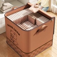1Pc Portable Large Capacity Quilt Storage Bag Cute Bear Pattern Clothes Organizer Perfect Home Moving Storage Bag