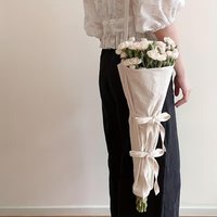 Canvas Bouquet Bag: Floral Farm Packaging with Adjustable Strap, Gift for her