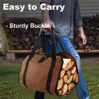 Heavy-Duty Firewood Carrier Bag Durable Polyester Tote with Sturdy Handles for Camping And Outdoor Tools Easy Carry And Storage