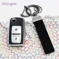 2 Buttons Key Case Cover For VW Passat Golf 4 5 6 Polo T5 Caravelle Touran Skoda Octavia Fabia Seat Toledo Ligier JS 50 Sport