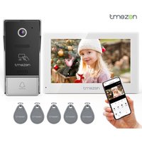 7 Inch Tuya APP 1080P wireless Wifi Smart Video Doorphone monitor touch screen intercom system with Wired Doorbell for home