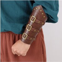 Medieval Viking Knight Cosplay Rivet Bracelet PU Leather Material Outdoor Knight Riding Dress Cosplay Set