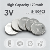 MAXELL Coin Battery 5-100PCS 170mAh 3V High Capacity Button Cell Batteries 2025 DL2025 ECR2025 for Remote Motherboard Clock Toy