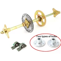 610mm ATV Go Karts Rear Axle Kits STD 20mm Complete Assembly With Carrier Hub 160mm Brake Disc 420-37T Chain Sprocket UCP 204