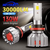 Infitary H7 H4 LED phares de voiture H11 H1 9005 9006 lampe pour Auto 6500K ampoules Super lumineuses Kits d'accessoires automobiles lumière de Moto