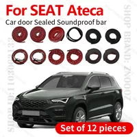 For 2016-2025 SEAT Ateca MQB A1 Car Door Seal Strip Rubber Double Layer Sealing Protector Soundproof Dustproof Seal Strip 12PCS